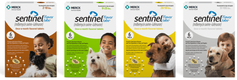 Sentinel Flavor Tabs packaging
