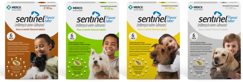 Sentinel Flavor Tabs packaging
