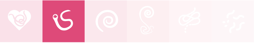 Pink hookworms icon