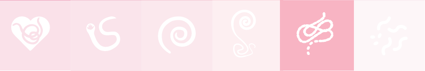 Pink tapeworms icon 