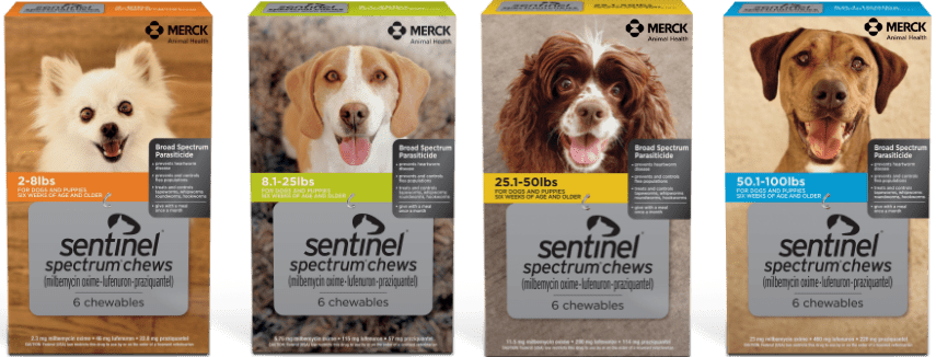 Sentinel Spectrum Chews packaging