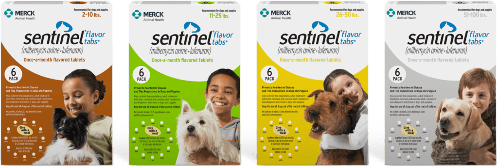 Sentinel Flavor Tabs packaging