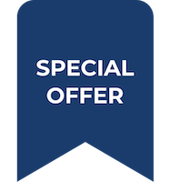 Special offer blue icon